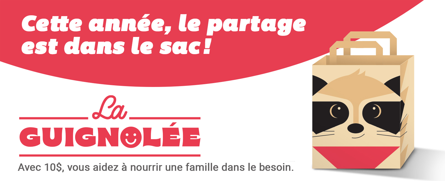 Cette annee, le partage est dans le sac!