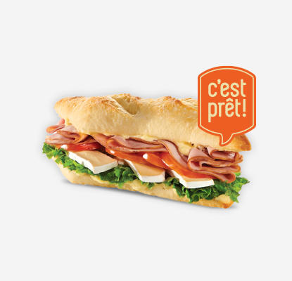 Baguette jambon et brie